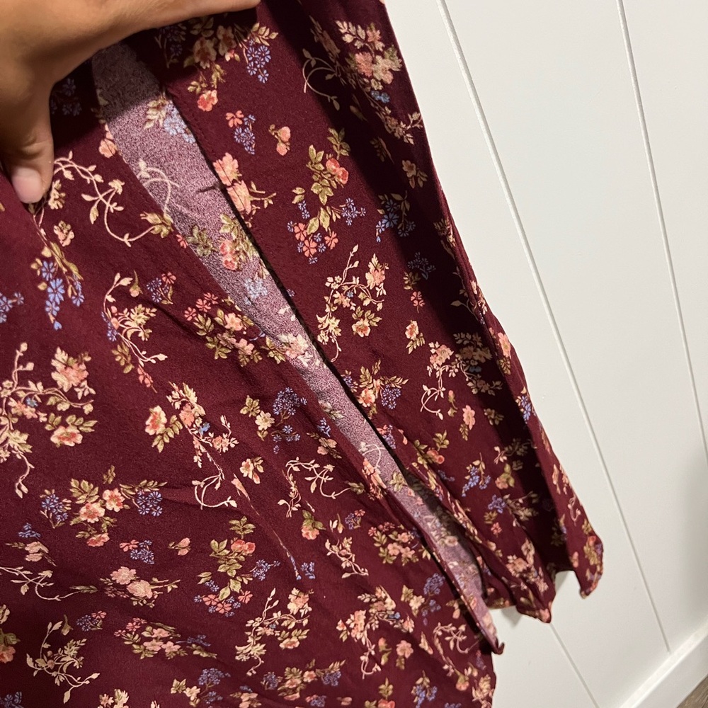 Women’s REFORMATION RED FLORAL MIDI DRESS size 12 - Picture 3 of 10